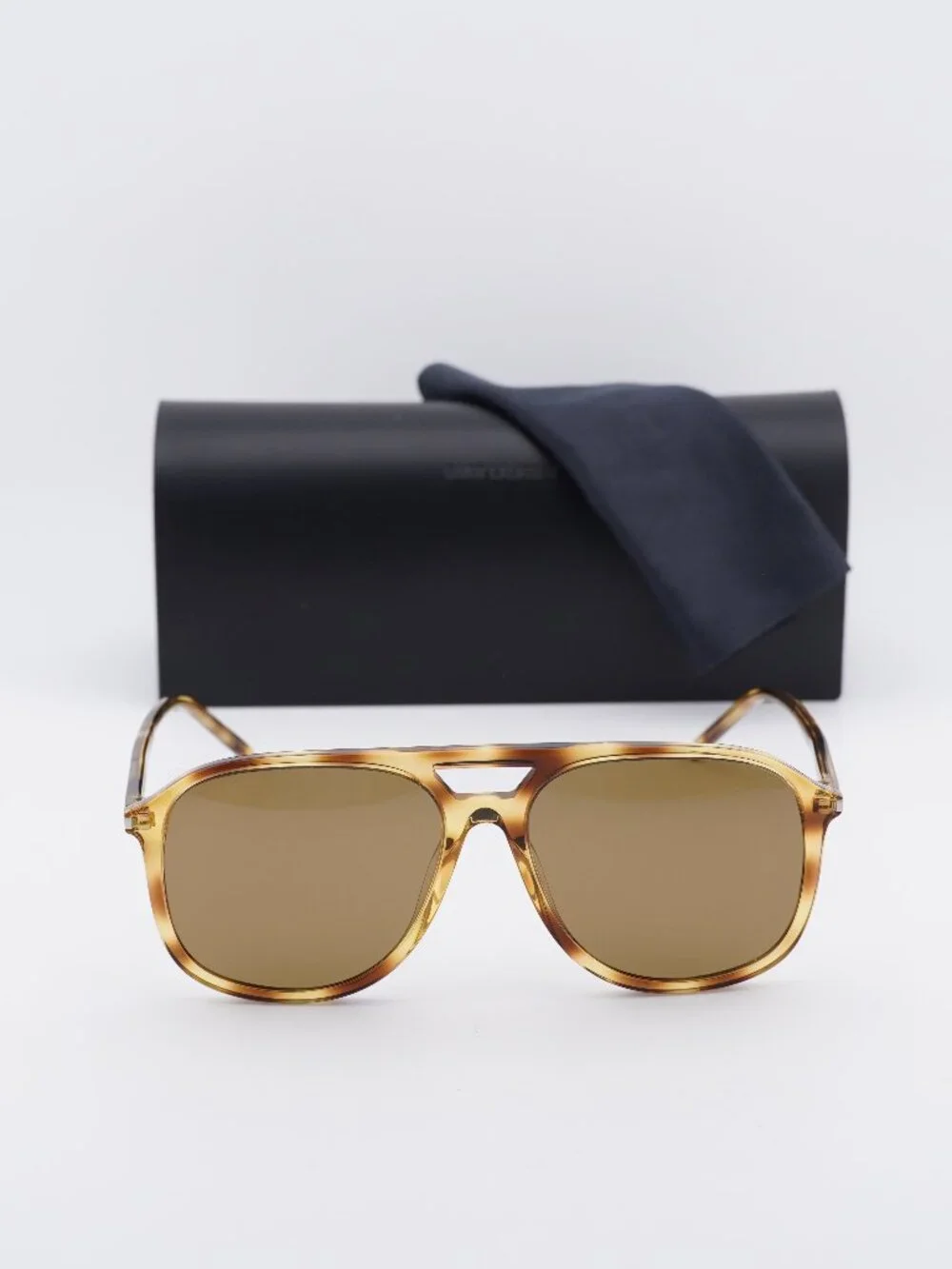 Saint Laurent SL476 003 Aviator Sunglasses - Havana / Brown